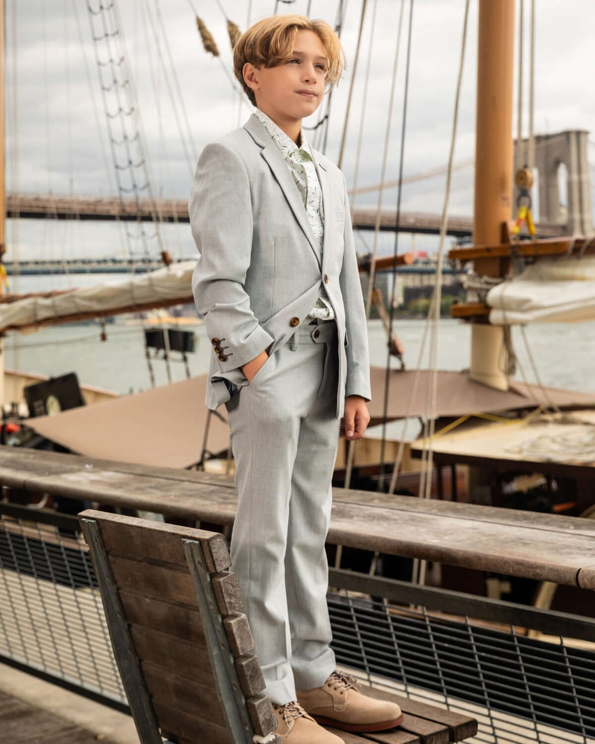 Image of High Rise Grey Stretchy Mod Suit