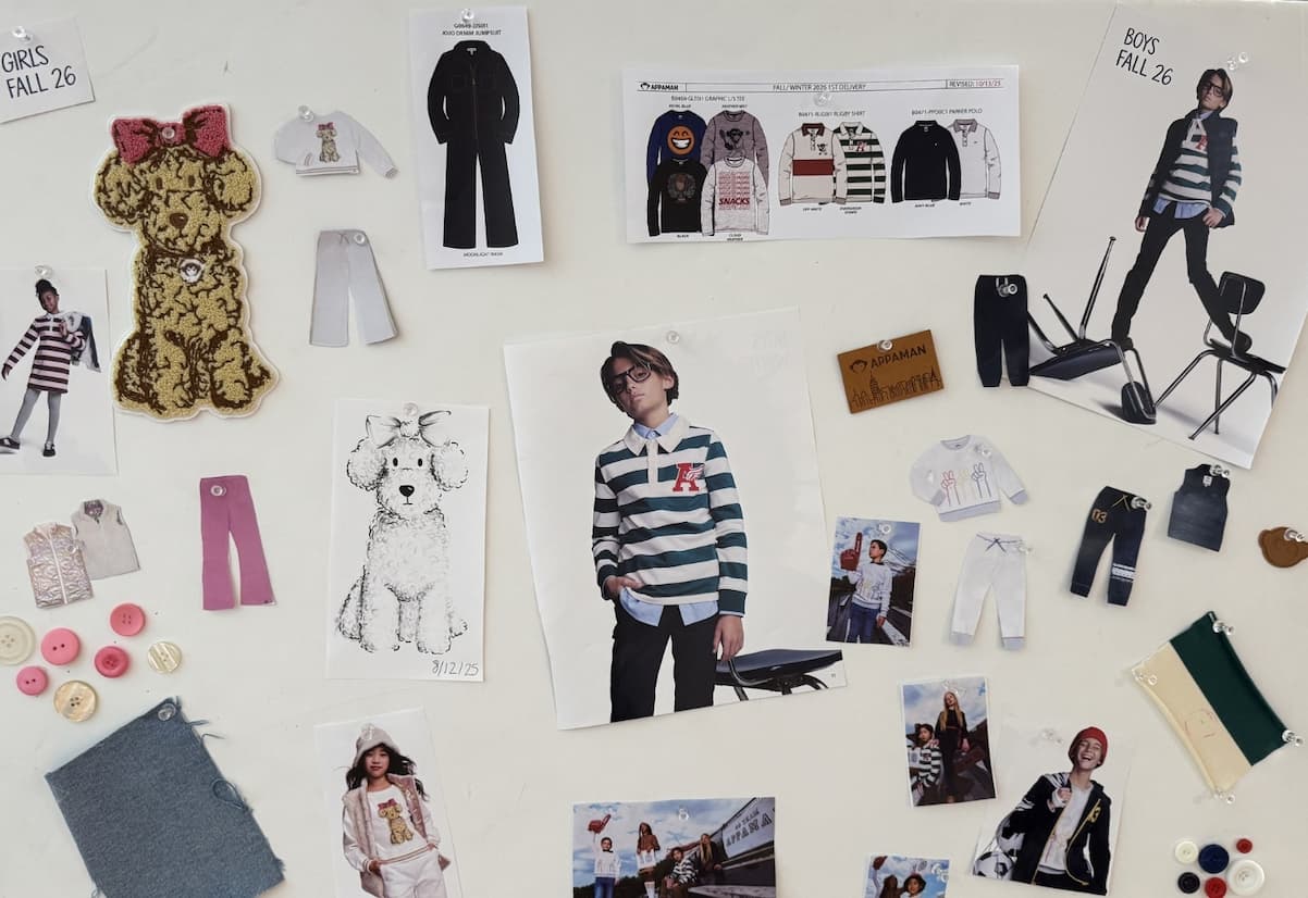 Appaman fw26 behind the collection inspiration board
