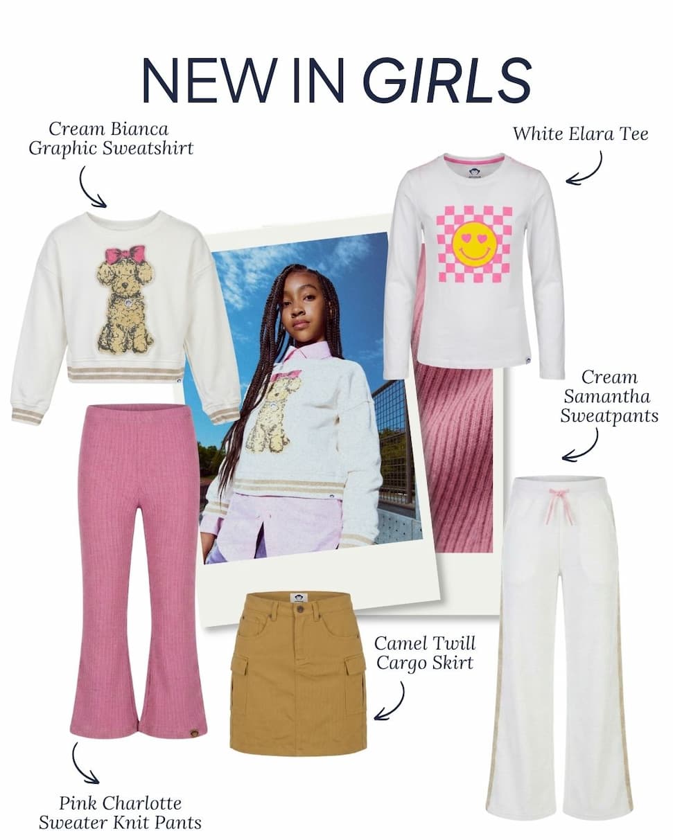 styling layout of girls new arrivals for fall