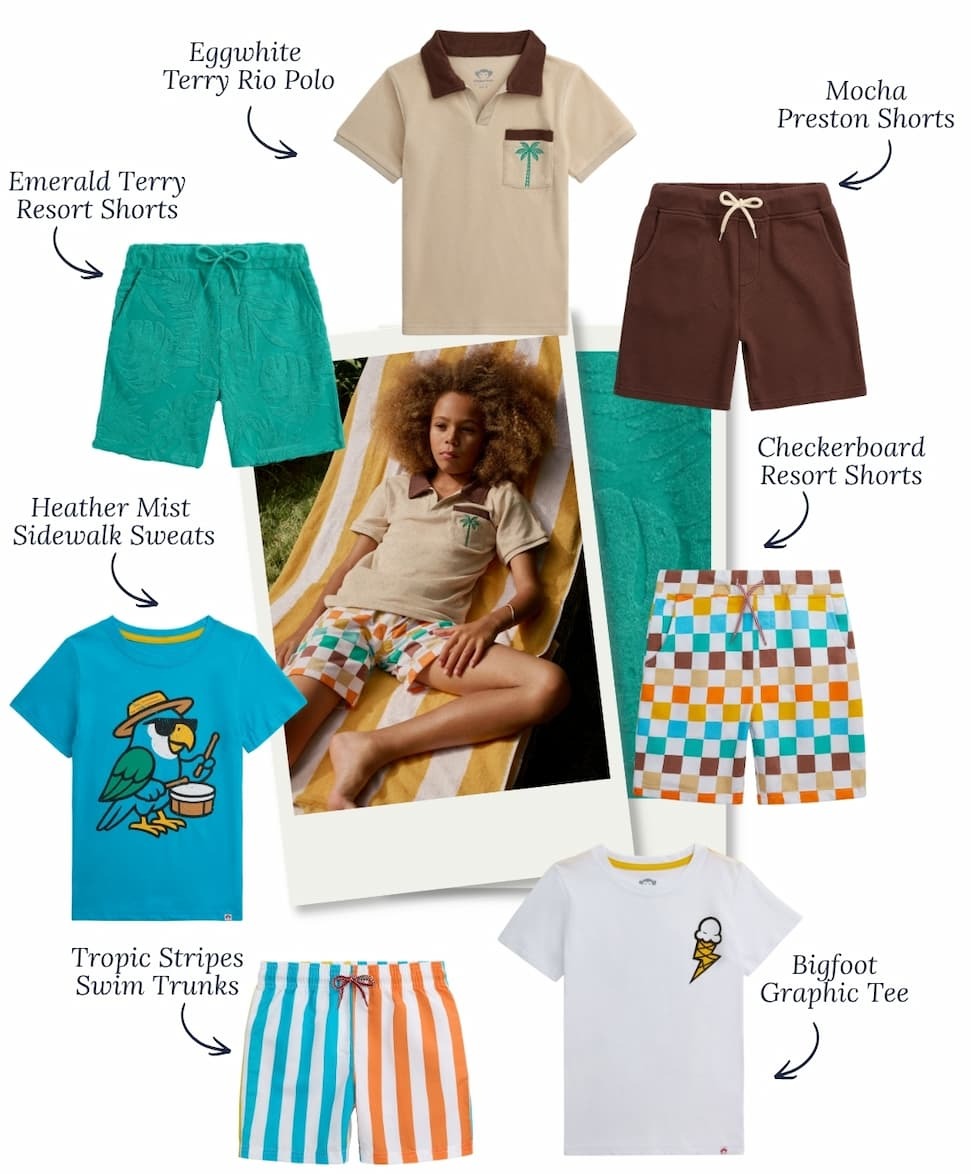 Styling layout of boys new sale items