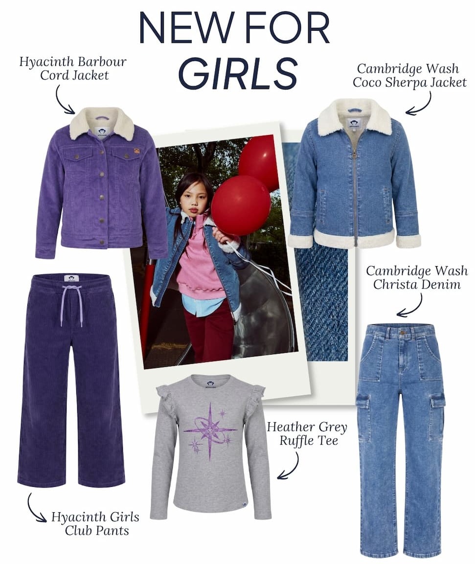 styling layout of girls new arrivals for fall