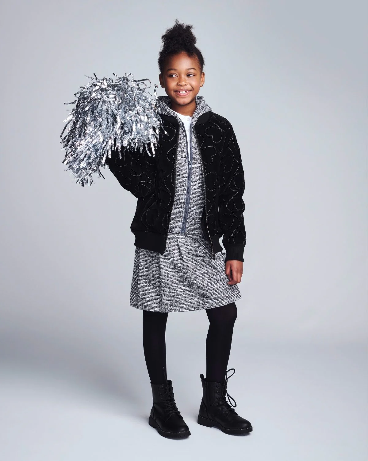 Image of Silver Hearts Queens Bomber