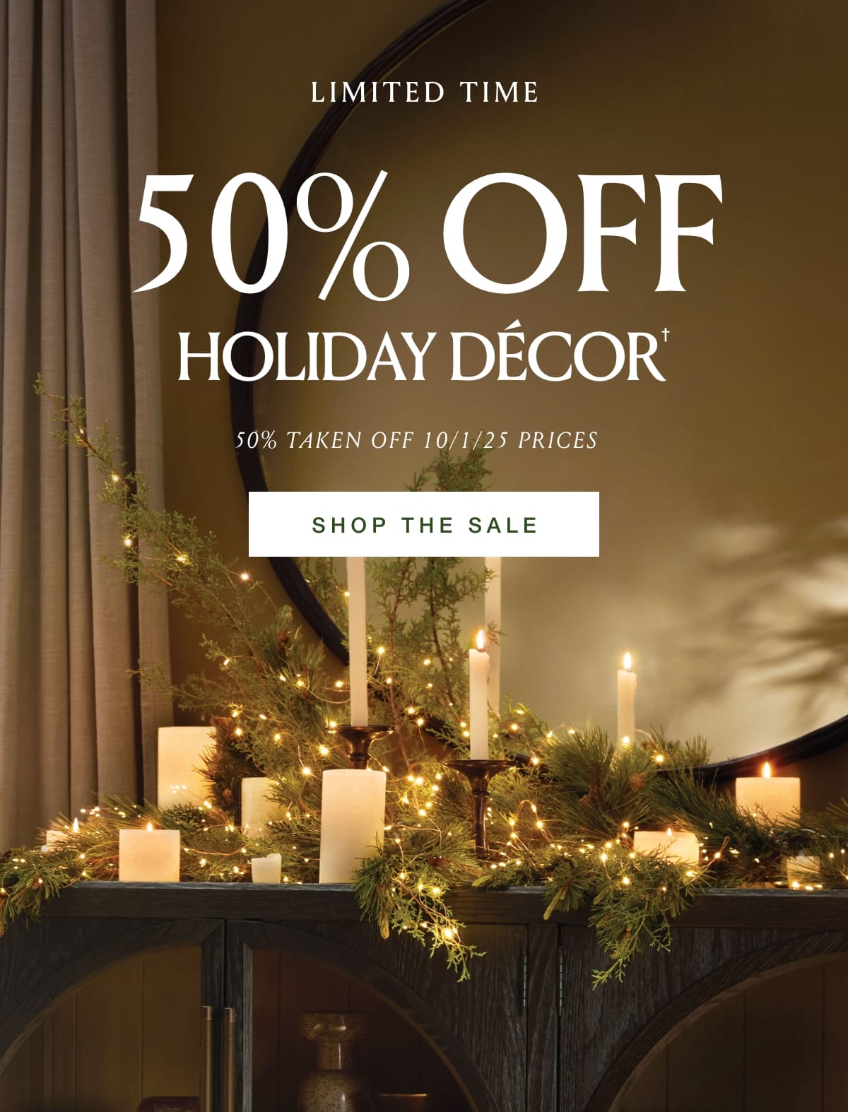 Save 50% on Holiday Decor
