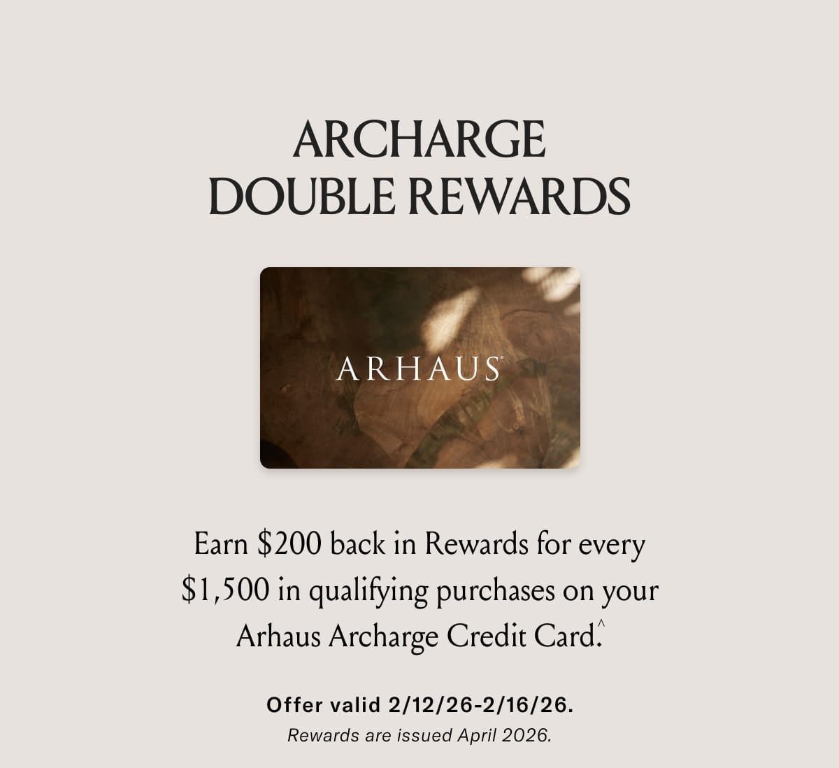 Earn Archarge Double Rewards