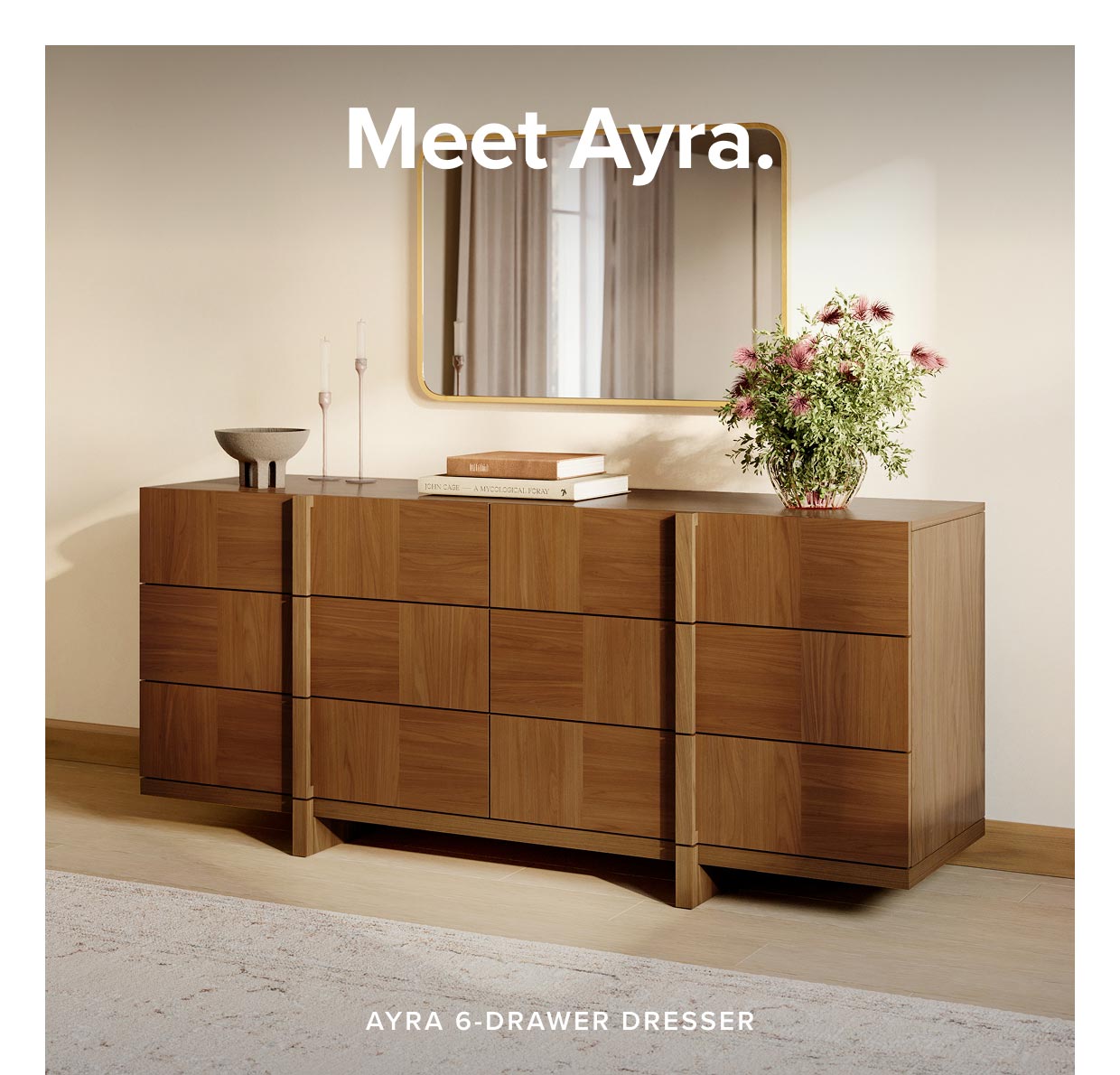 Ayra 6-drawer dresser.