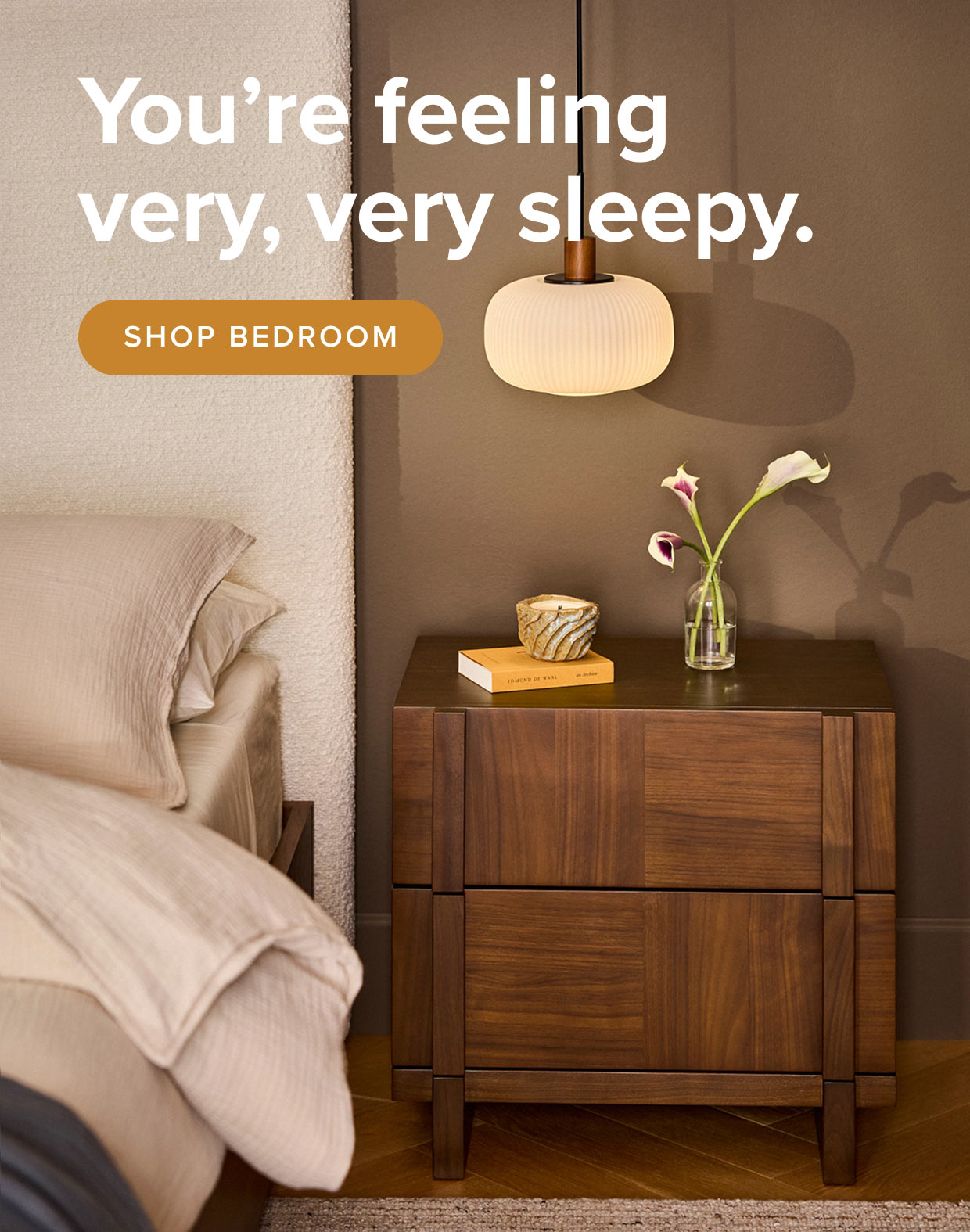 You’re feeling very, very sleepy. Shop bedroom.