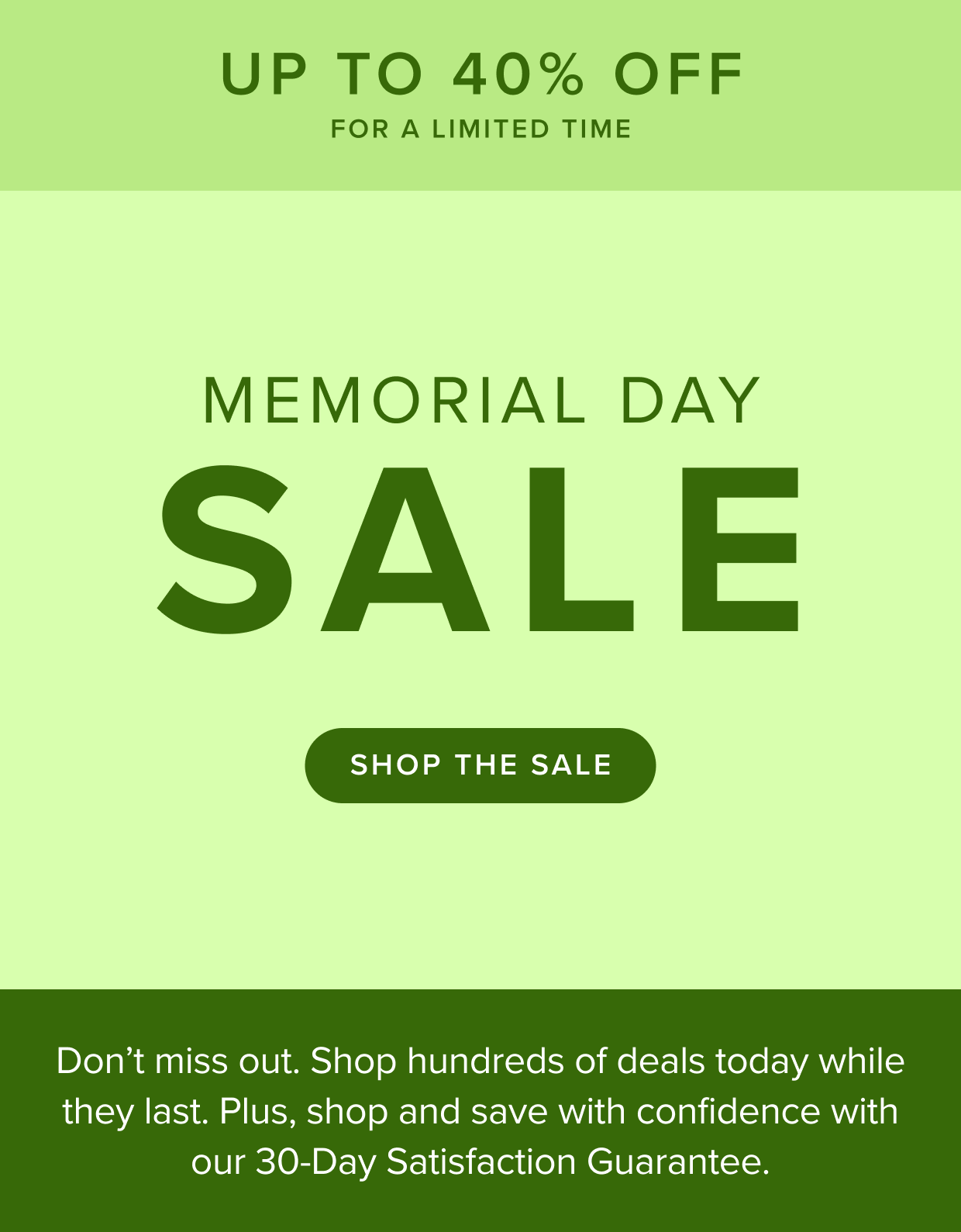 Get up to 40% off with our Memorial Day Sale. Shop now.