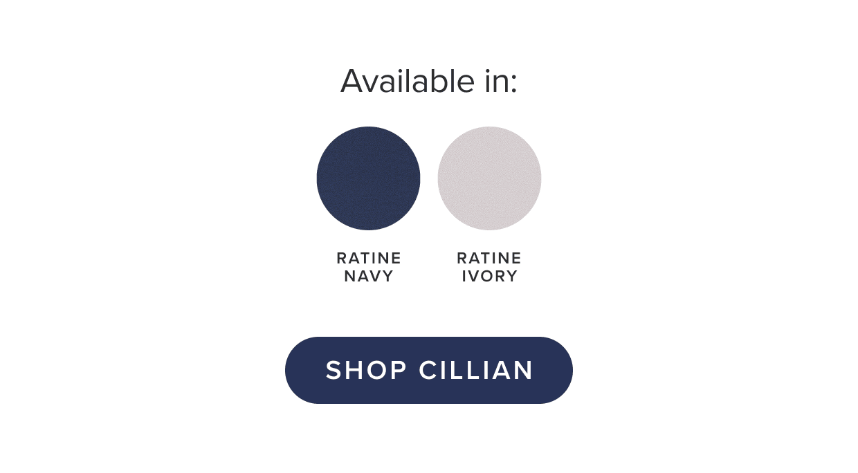 Shop Cillian in Ivory and Navy.
