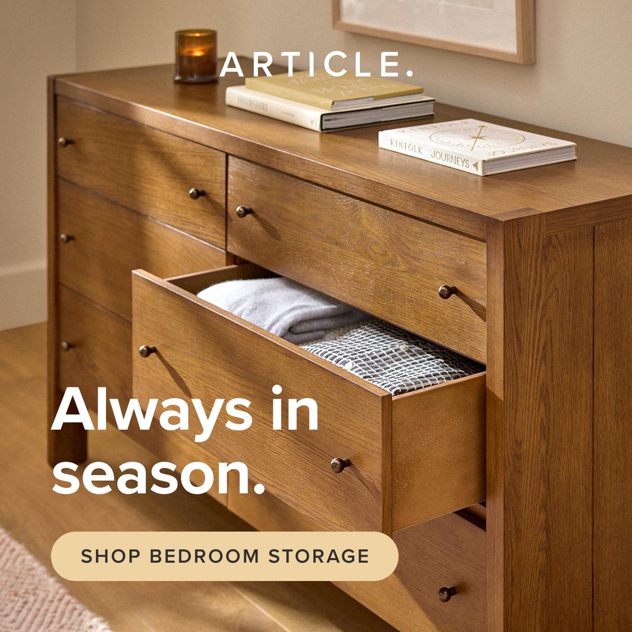 Always in Season: Shop Bedroom Storage.