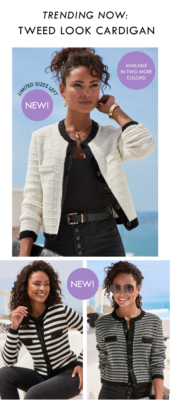 Trending Now: Tweed Look Cardigan | Limited sizes left!