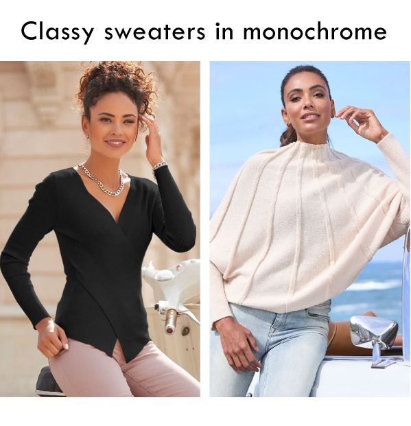 Classy sweaters in monochrome 