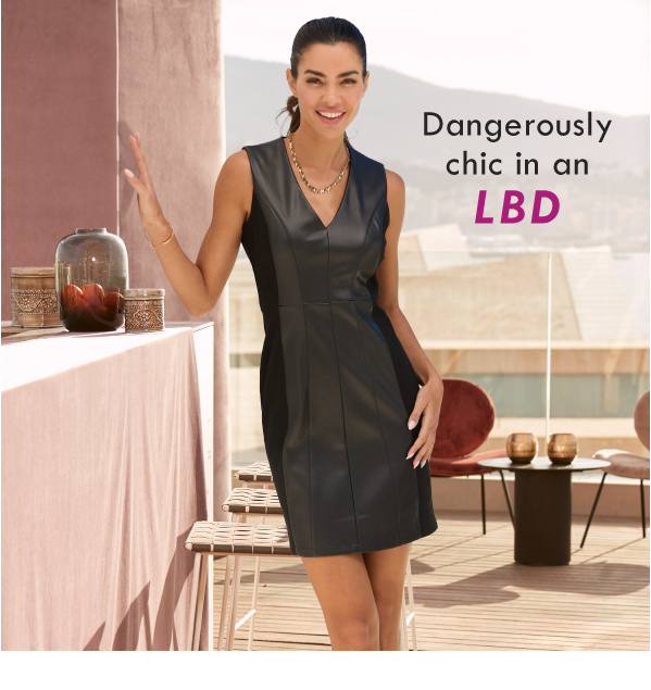 Dangerously chic in an LBD | Black faux leather dress