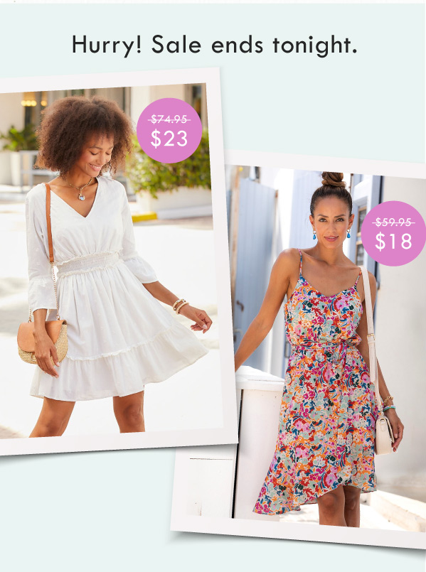 HURRY! SALE ENDS TONIGHT. 
