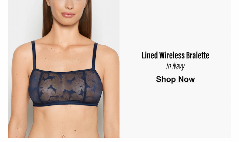 Lined Wireless Bralette In Navy