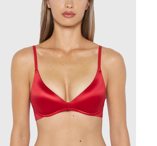 Red Wireless Light Lift Bra