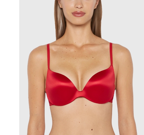 Red Comfort Push Up Bra
