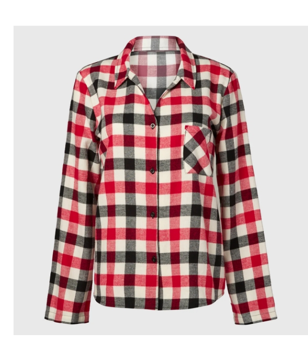 Fllannel Sleep Shirt in Winter Gingham