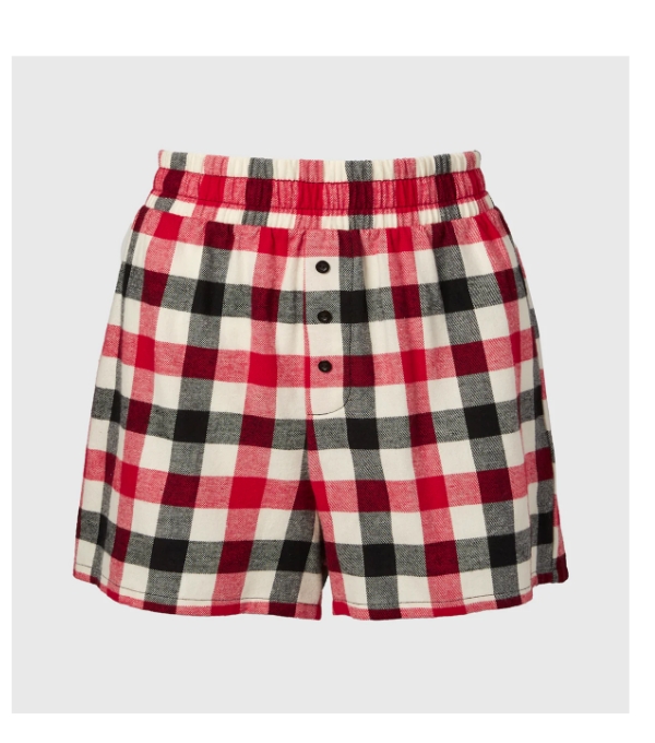 Flannel Boxer Short in Winter Gingham