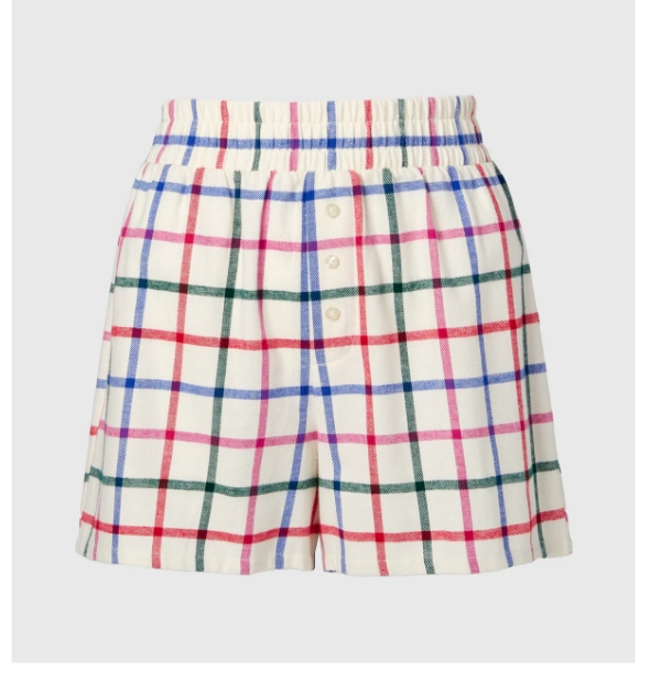Flannel Boxer Short in Large Jingle Plaid