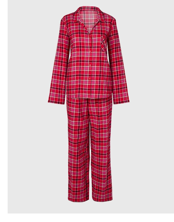 Flannel Sleep Set in Red Montreal Plaid