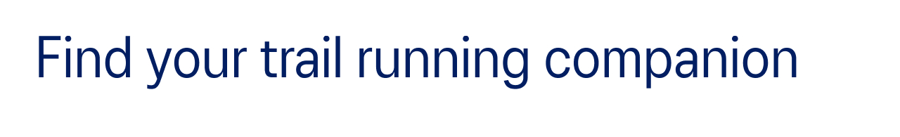 Find your trail running companion