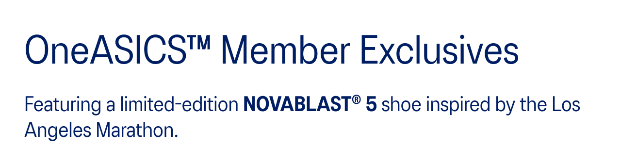 OneASICS Member Exclusive