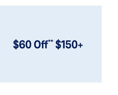 $60 off $150
