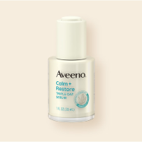 Image of Aveeno Calm and Restore Triple Oat Serum bottle.