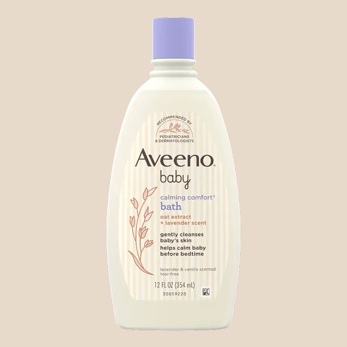 Shop Now card featuring Aveeno® Baby Calming Comfort® Bath
