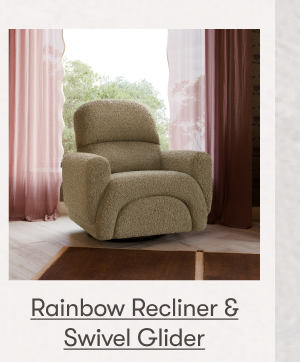 Rainbow Recliner and Swivel Glider 