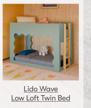 Lido Wave Convertible Low Loft Twin Bed