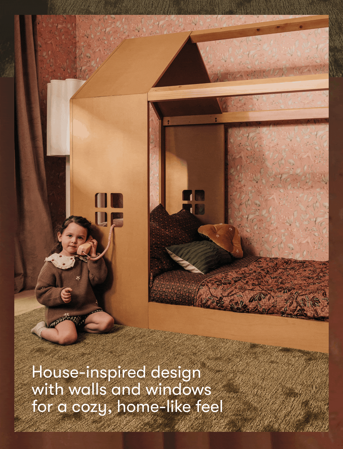 House-inspired design with walls and windows for a cozy, home-like feel