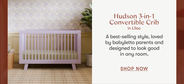 Hudson 3-in-1 Convertible Crib in Lilac | Shop Now