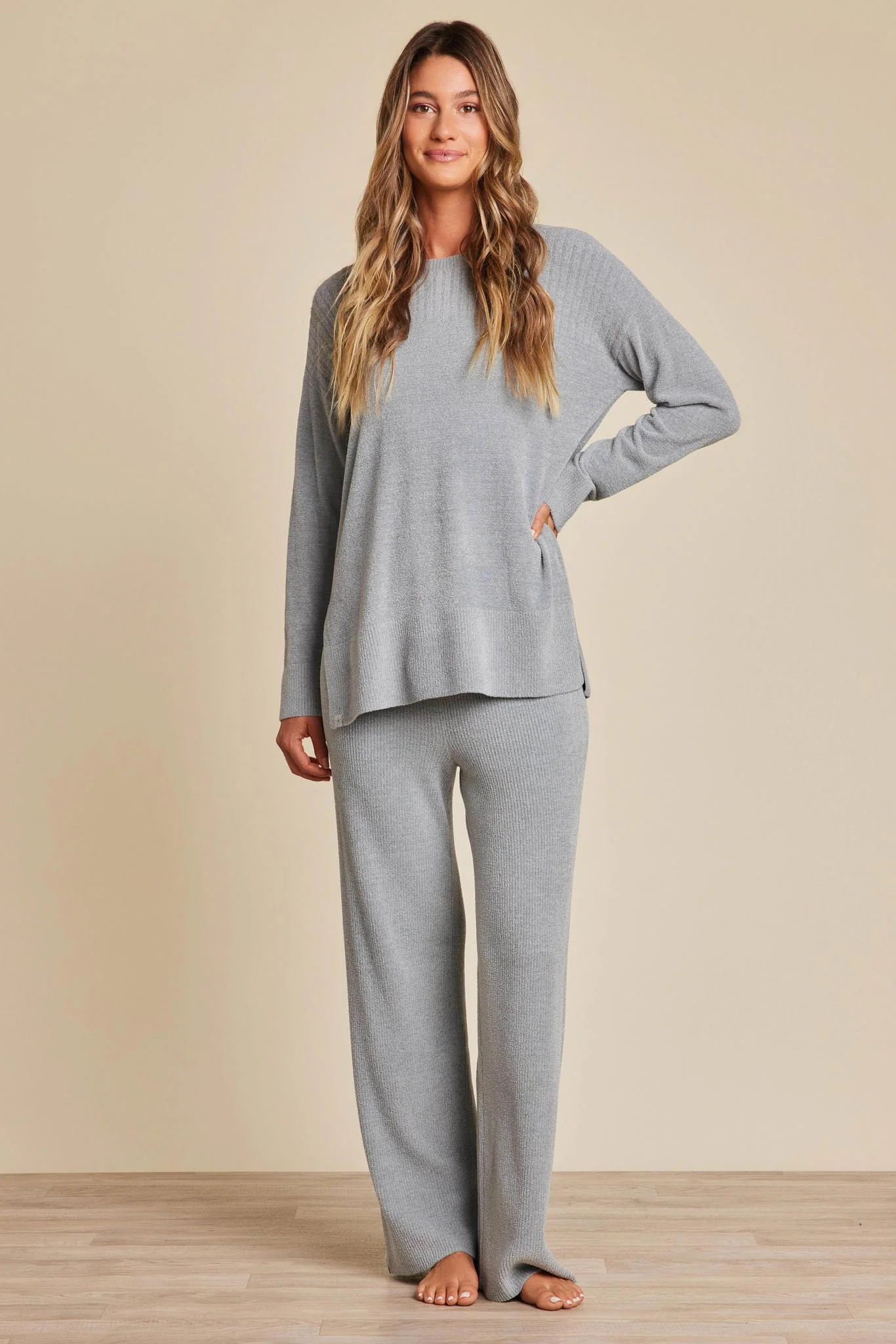 Image of CozyChic Ultra Lite® Crewneck with High Slits