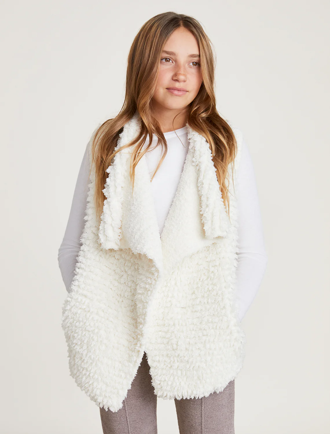 Image of CozyChic® Youth Loop Fringe Cascading Vest