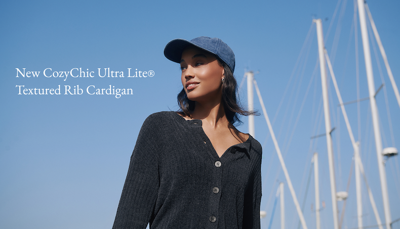 New CozyChic Ultra Lite® Textured Rib Cardigan