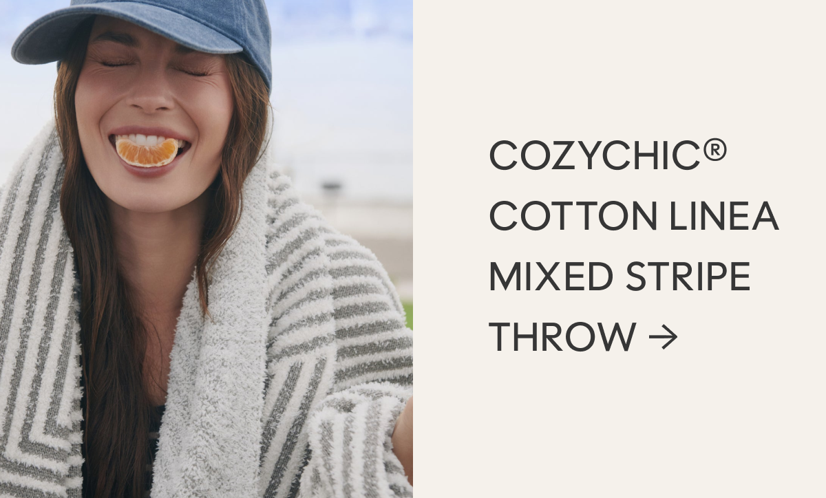 CozyChic® Cotton Linea Mixed Stripe Throw →