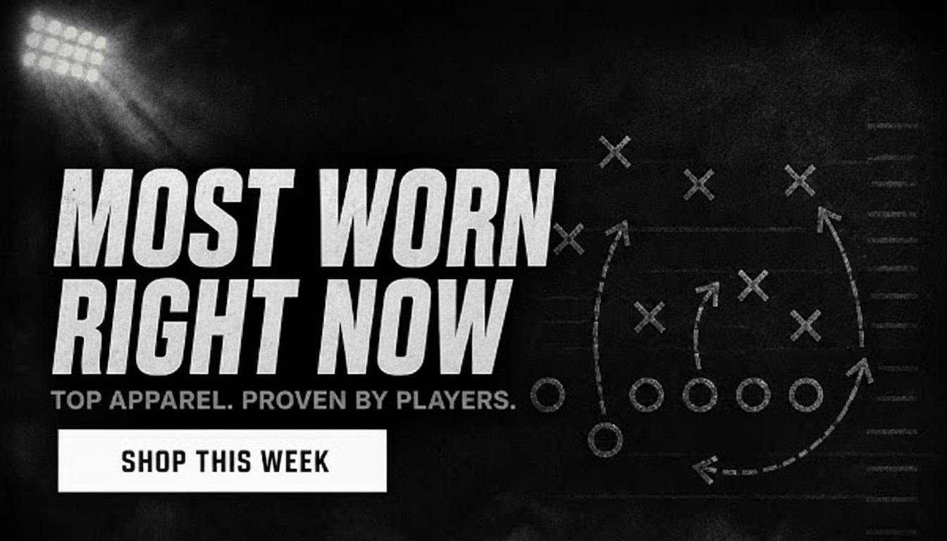 Most worn right now: top apparel proven by players. Shop this week.