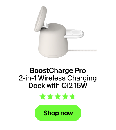 4.9 Star BoostCharge Pro 2-in-1 Wireless Charging Dock with Qi2 15W