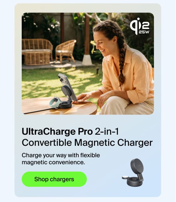 4.9 star UltraCharge Pro 2-in-1 Convertible Magnetic Charger with Qi2 25W