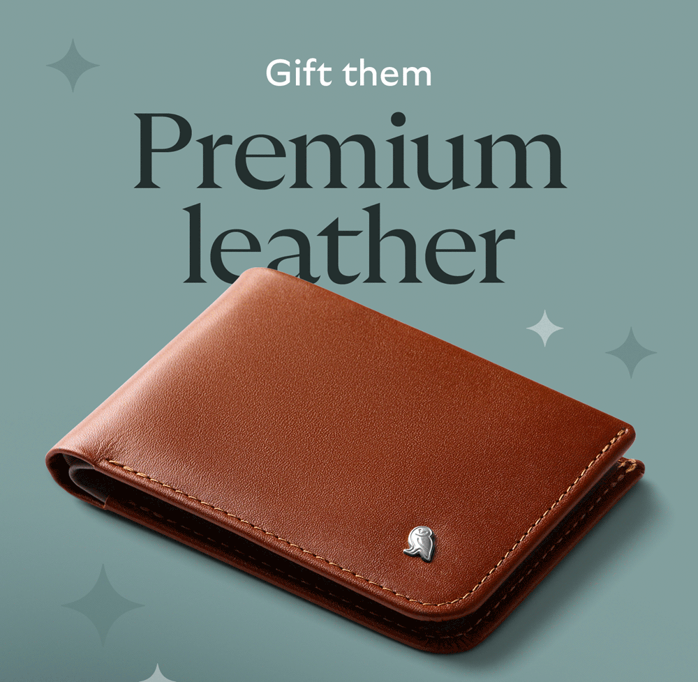 Gift them:  Premium leather Day 1000™ patina Slim pockets A new daily pal Classic good looks
