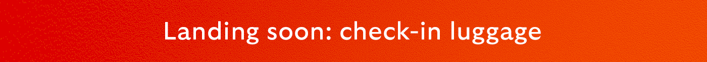 Landing soon: check-in luggage