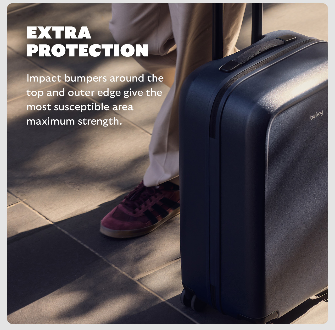 Feature 2 Extra protection Body Impact bumpers around the top and outer edge give the most susceptible area maximum strength.