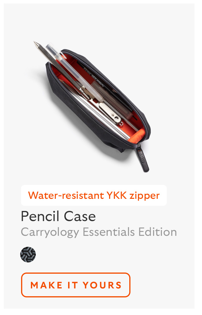 [Product name] Pencil Case – Carryology Essentials Edition [Starburst] Water-resistant YKK zipper CTA Make it yours