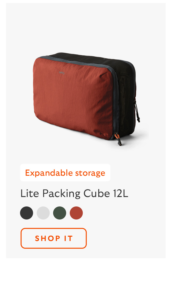 [Product name] Lite Packing Cube 12L [Starburst] Expandable storage [CTA] Shop it