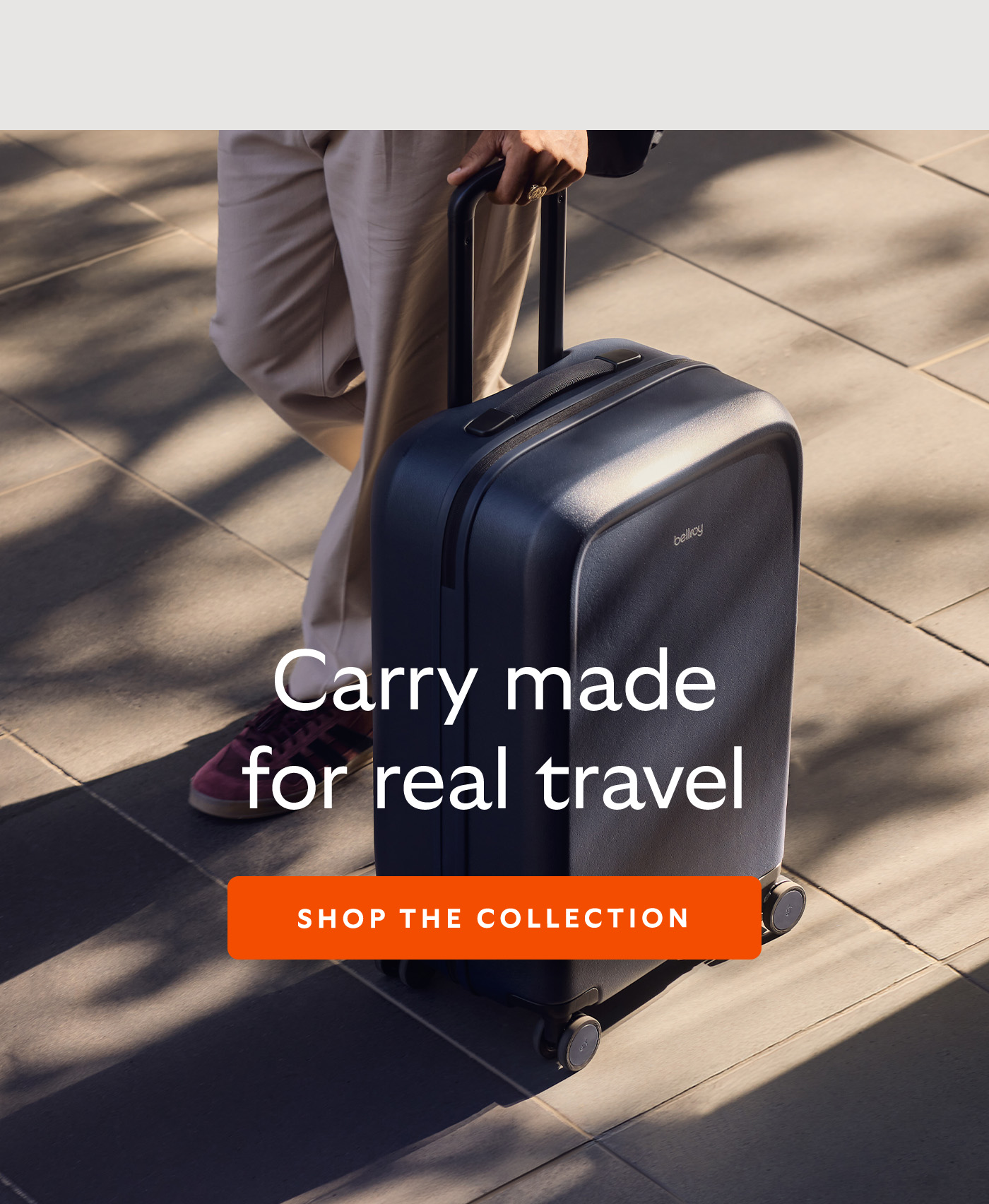 [Header] Carry made for real travel [CTA] Shop the collection