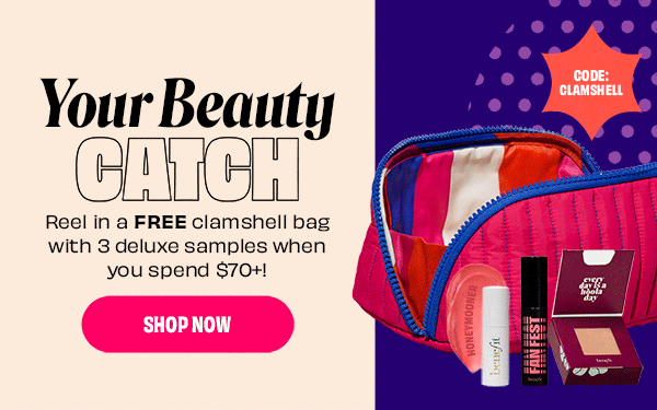 Free bag with 3 samples when you spend $70+