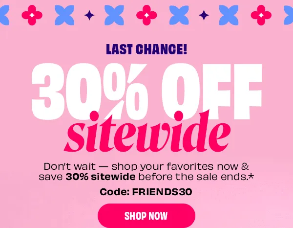 Friends & Family | 30% off sitewide | Use code: FRIENDS30