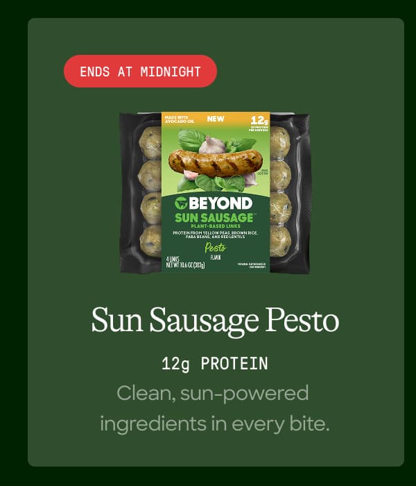Sun Sausage Pesto. 12g Protein. Clean, Sun-Powered Ingredients In Every Bite. 