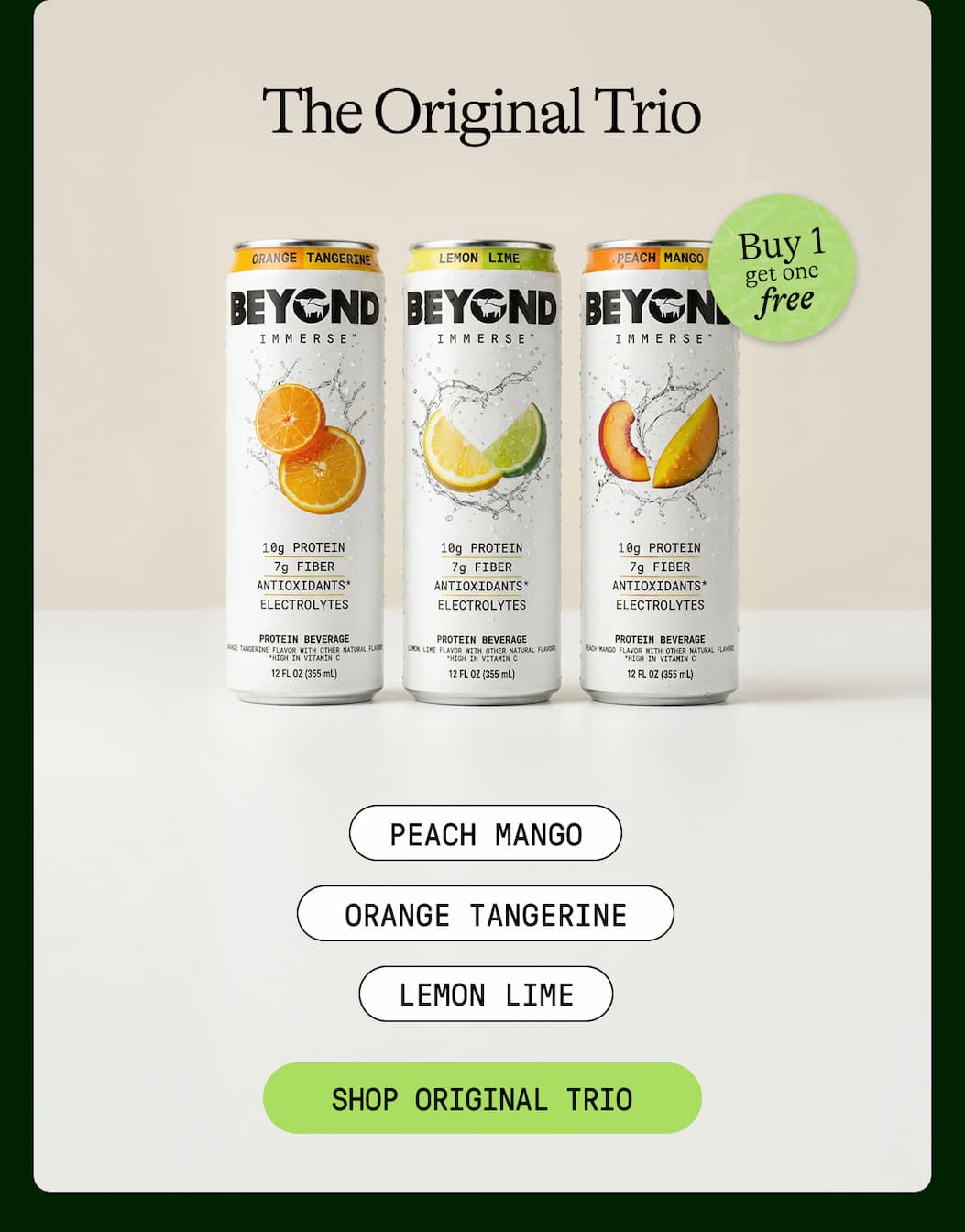 The Original Trio Peach Mango. Orange Tangerine. Lemon Lime. Shop Original Trio. 